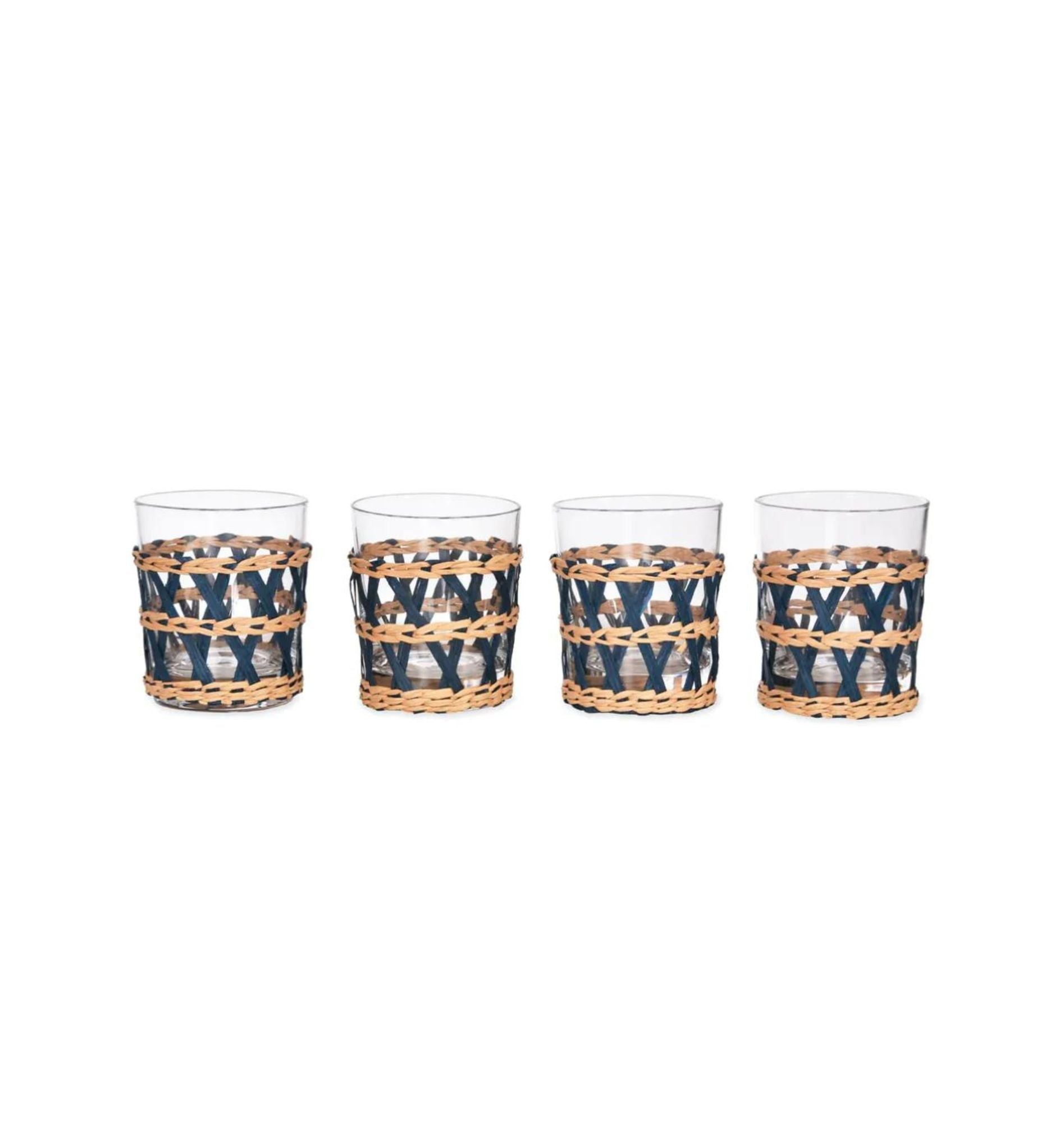 Woven Old Fashioned Glasses
