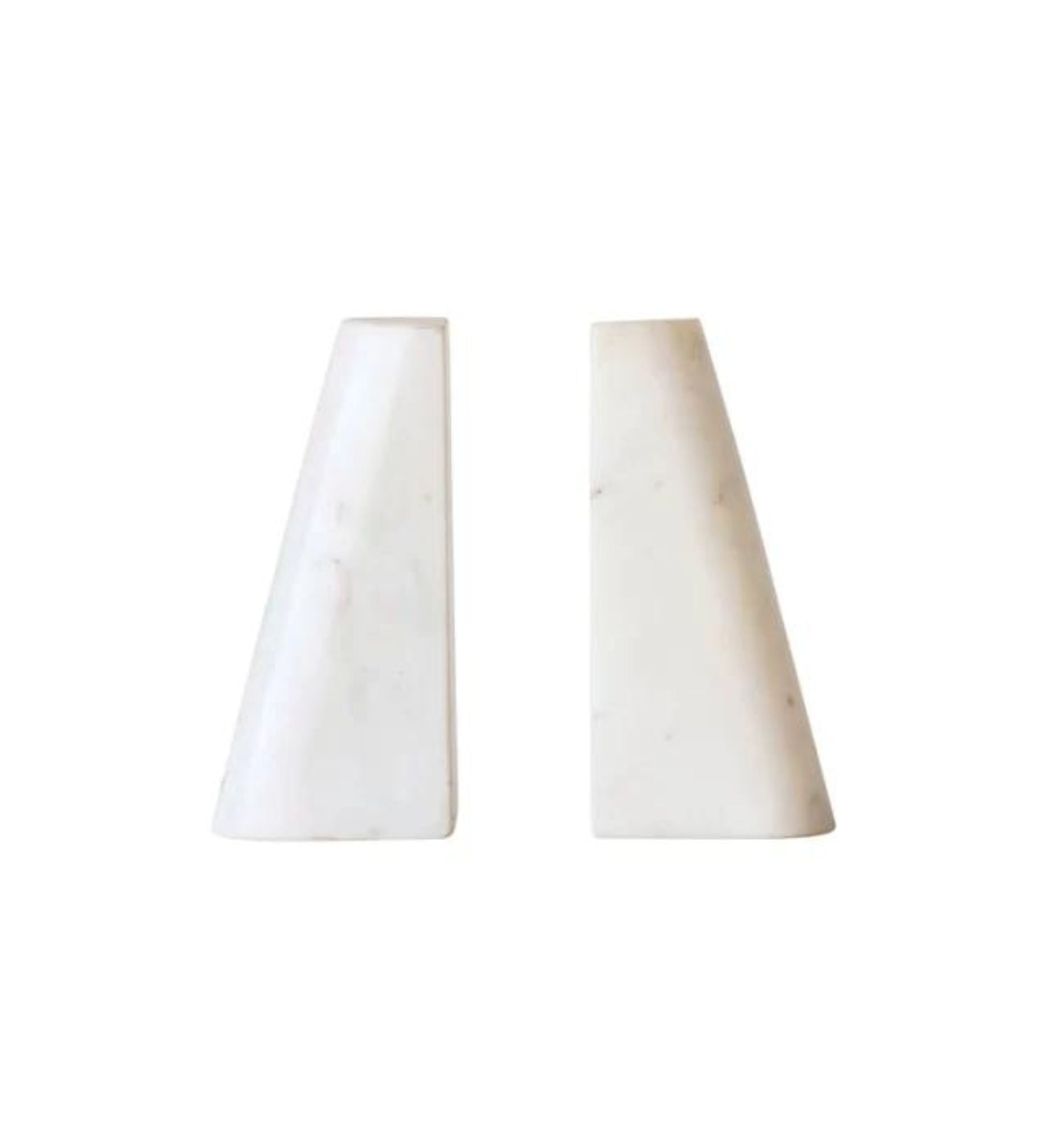 Tapered Marble Bookends