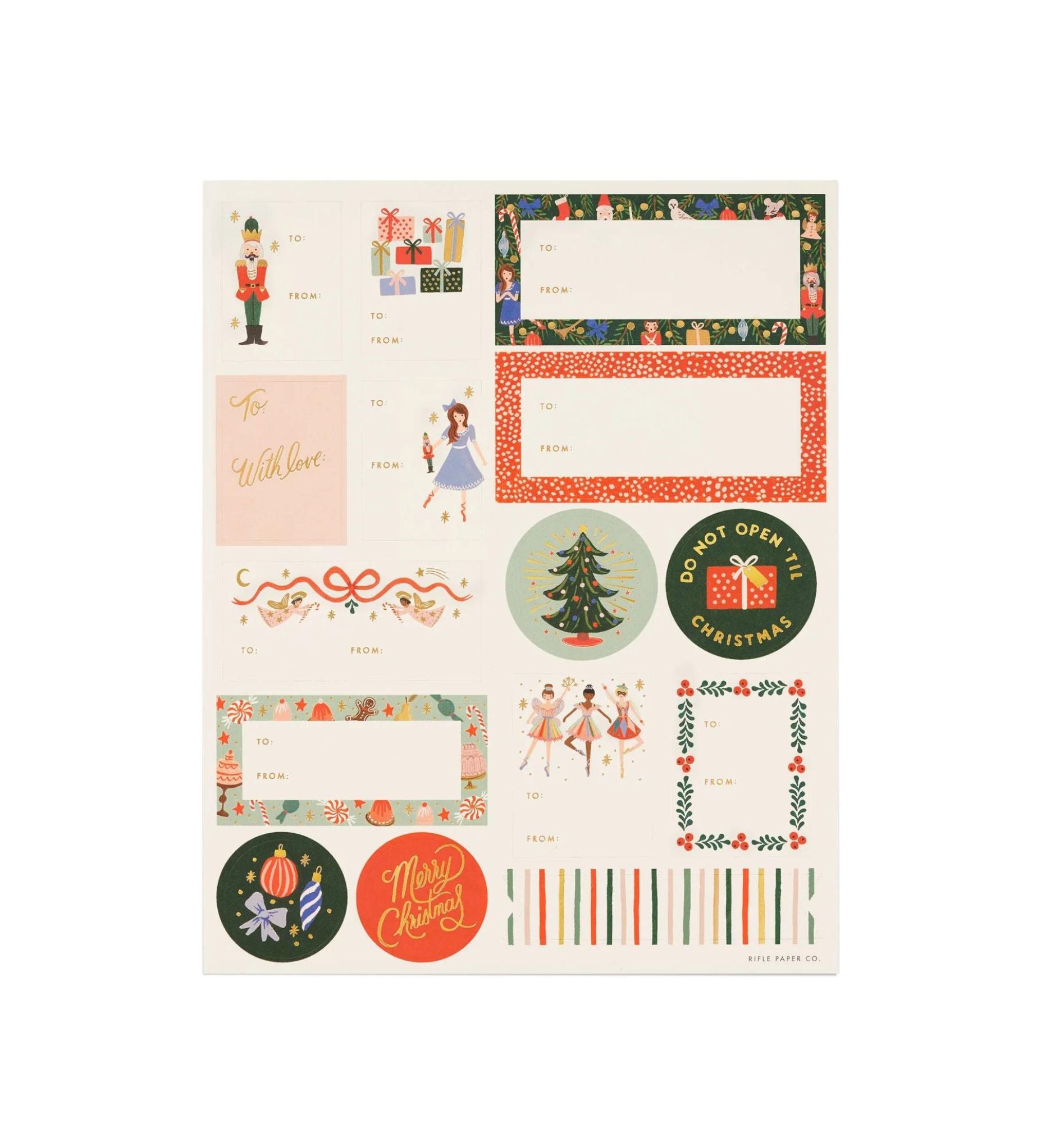 Pack of 3 Nutcracker Stickers &amp; Labels