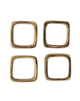 Brass Square Napkin Rings (4)